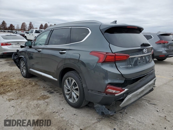2019 Hyundai Santa Fe Limited with VIN 5NMS5CAD6KH133975, listed as a Copart auction lot 81969714 with 99,275 mi miles and Salvage Title. Bid and sale history available at carsss.com. Image 2.