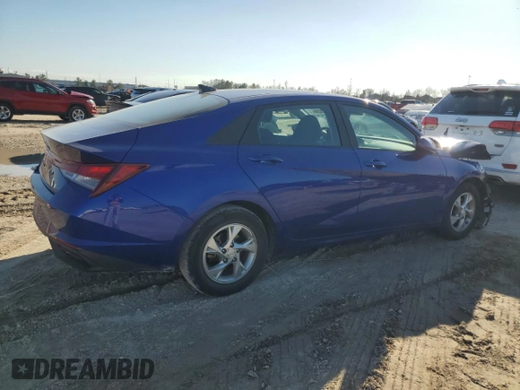 2022 Hyundai Elantra SE with VIN KMHLL4AG0NU334659, listed as a Copart auction lot 46928205 with 31,312 mi miles and Salvage Title. Bid and sale history available at DreamBid. Image 3.