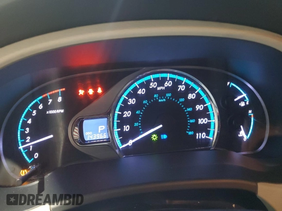 2013 Toyota Sienna XLE with VIN 5TDDK3DC6DS065469, listed as a Copart auction lot 48772565 with 143,966 mi miles and Salvage Title. Bid and sale history available at DreamBid. Image 9.