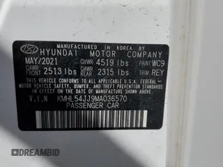 2021 Hyundai Sonata Hybrid Limited with VIN KMHL54JJ9MA036570, listed as a Copart auction lot 55944143 with 29,930 mi miles. Bid and sale history available at carsss.com. Image 15.