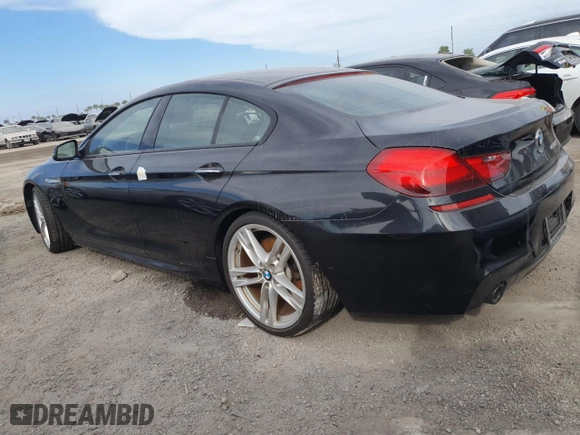 2016 BMW 6 Series 640i with VIN WBA6D0C55GG432720, listed as a Copart auction lot 76286604 with 0 mi miles and Salvage Title. Bid and sale history available at carsss.com. Image 2.