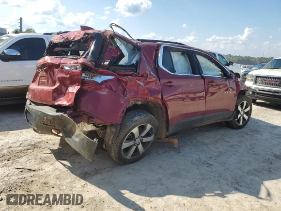 2020 Chevrolet Traverse LT Leather with VIN 1GNERHKW3LJ244596, listed as a Copart auction lot 83923704 with 0 mi miles and Salvage Title. Bid and sale history available at carsss.com. Image 3.