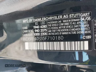 2005 Mercedes-Benz C 230 Kompressor z VIN WDBRF40J35F710180, wystawiony jako IAAI lot #42733063 z przebiegiem 116 202 mil mil oraz . Historia ofert i sprzedaży dostępna na DreamBid. Obrazek 9.