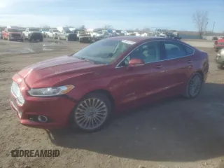 2014 Ford Fusion Titanium Hybrid with VIN 3FA6P0RU6ER128820, listed as a Copart auction lot 46247755 with 55,589 mi miles and Salvage title. Bid and sale history available at DreamBid. Image 1.
