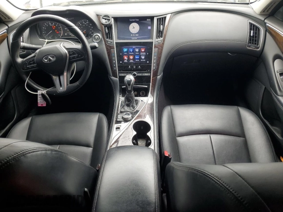 2019 Infiniti Q50 Luxe with VIN JN1EV7AP5KM519698, listed as a Copart auction lot 53374145 with 80,202 mi miles and Salvage title. Bid and sale history available at DreamBid. Image 8.