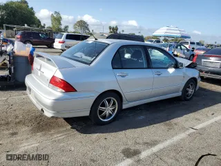 2003 Mitsubishi Lancer OZ-Rally with VIN JA3AJ86E43U032755, listed as a Copart auction lot 51342815 with 124,211 mi miles and Salvage Title. Bid and sale history available at carsss.com. Image 3.