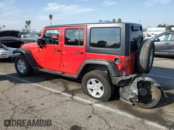 2018 Jeep Wrangler JK Unlimited Sport S with VIN 1C4HJWDGXJL855671, listed as a Copart auction lot 84122204 with 86,527 mi miles and Salvage Title. Bid and sale history available at carsss.com. Image 2.