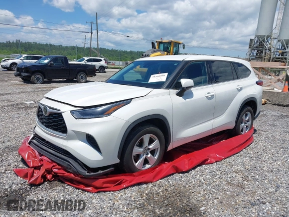 2021 Toyota Highlander L with VIN 5TDCZRAH6MS067507, listed as a IAAI auction lot 38480956 with 23,687 mi miles and . Bid and sale history available at DreamBid. Image 18.