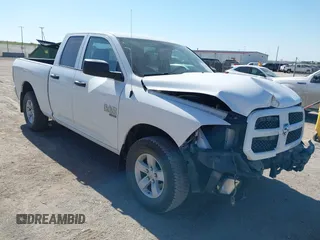 2019 Ram 1500 Tradesman z VIN 1C6RR7FG9KS537801, wystawiony jako IAAI lot #42247584 z przebiegiem 53 355 mil mil oraz . Historia ofert i sprzedaży dostępna na DreamBid. Obrazek 1.