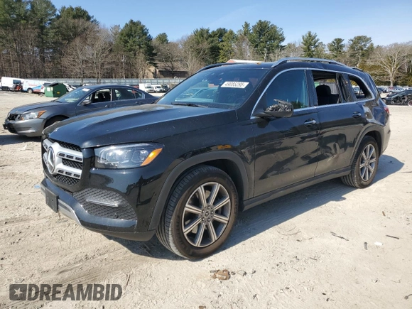 2021 Mercedes-Benz GLS with VIN 4JGFF5KE2MA577199, listed as a Copart auction lot 49085295 with 45,879 mi miles and Salvage Title. Bid and sale history available at carsss.com. Image 1.