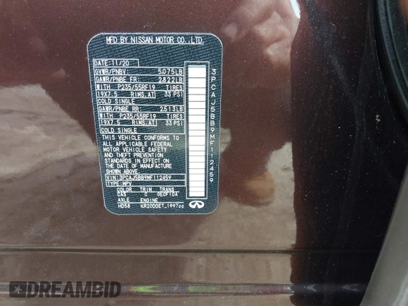 2021 Infiniti QX50 Luxe с VIN 3PCAJ5BB9MF112459, выставлен на аукционе IAAI как лот 42567807 с пробегом 13 652 миль миль и . История ставок и продаж доступна на DreamBid. Изображение 9.