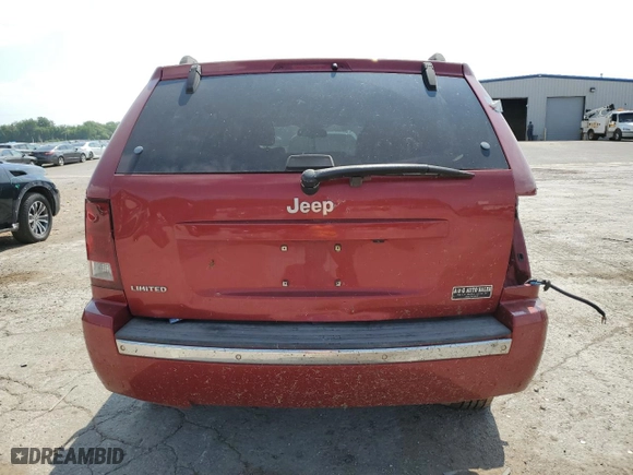 2006 Jeep Grand Cherokee Limited with VIN 1J4HS58NX6C317392, listed as a Copart auction lot 53518204 with 0 mi miles and Salvage Title. Bid and sale history available at carsss.com. Image 6.