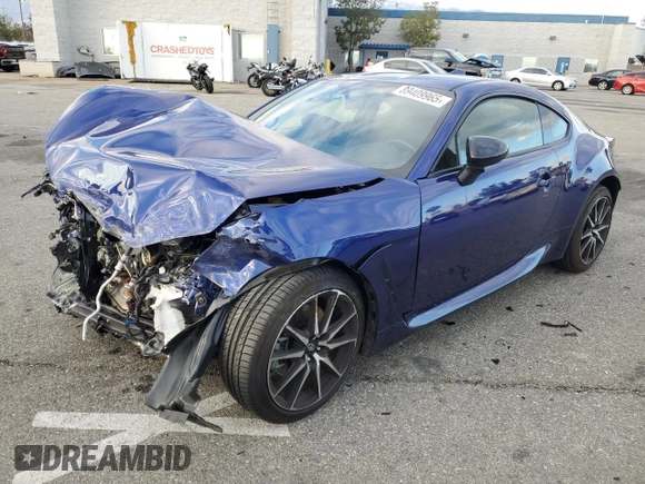 2023 Toyota 86 with VIN JF1ZNBC11P8764160, listed as a Copart auction lot 89409965 with 12,480 mi miles and Salvage Title. Bid and sale history available at DreamBid. Image 1.