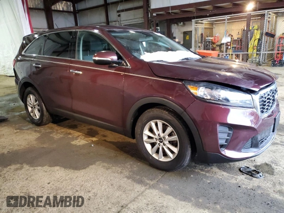 2019 Kia Sorento LX z VIN 5XYPG4A37KG575753, wystawiony jako Copart lot #44988355 z przebiegiem 55 933 mil mil oraz Szkoda całkowita • Salvage title. Historia ofert i sprzedaży dostępna na DreamBid. Obrazek 4.