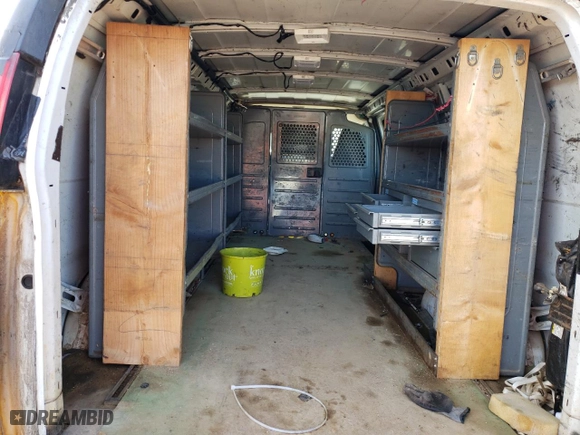 2016 Chevrolet Express Cargo Van with VIN 1GCZGHFG0G1124182, listed as a Copart auction lot 48575145 with 178,723 mi miles and Salvage Title. Bid and sale history available at carsss.com. Image 10.