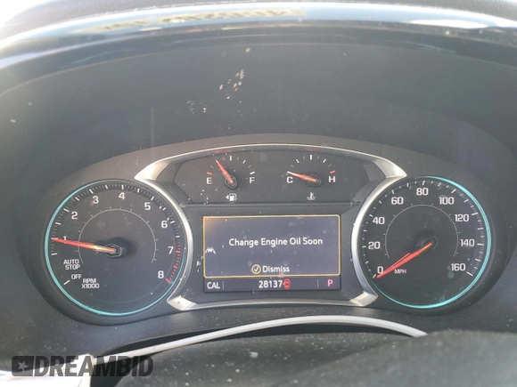 2022 Chevrolet Traverse LT Cloth with VIN 1GNEVGKW1NJ137331, listed as a Copart auction lot 46628215 with 28,137 mi miles and Salvage Title. Bid and sale history available at carsss.com. Image 9.