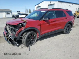 2022 Ford Explorer ST with VIN 1FM5K8GC3NGB02451, listed as a Copart auction lot 54717345 with 48,599 mi miles and Salvage Title. Bid and sale history available at carsss.com. Image 1.