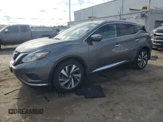 2015 Nissan Murano Platinum z VIN 5N1AZ2MH0FN230067, wystawiony jako Copart lot #51264215 z przebiegiem 125 726 mil mil oraz Szkoda całkowita • Salvage title. Historia ofert i sprzedaży dostępna na DreamBid. Obrazek 1.