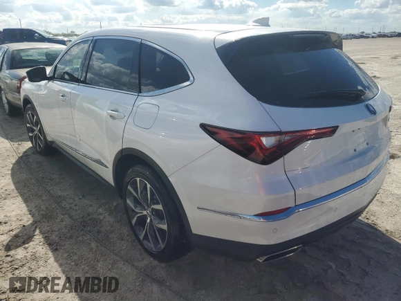 2023 Acura MDX w/Technology Package with VIN 5J8YD9H43PL005822, listed as a Copart auction lot 77380834 with 21,137 mi miles and Non Repairable. Bid and sale history available at carsss.com. Image 2.