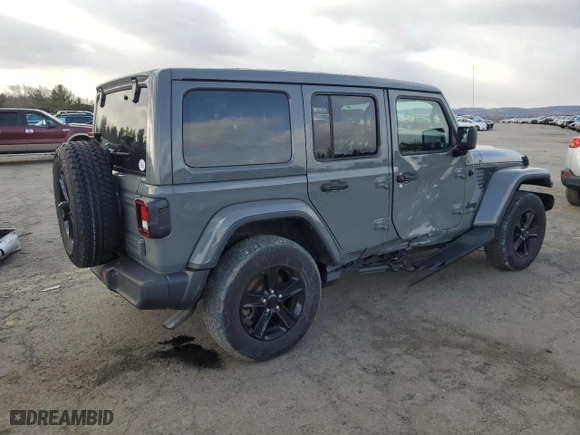 2022 Jeep Wrangler Unlimited Sahara with VIN 1C4HJXENXNW252596, listed as a Copart auction lot 45506975 with 33,009 mi miles and Salvage Title. Bid and sale history available at carsss.com. Image 3.