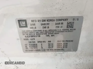 2015 Buick Encore Convenience с VIN KL4CJFSB8FB137190, выставлен на аукционе IAAI как лот 42491069 с пробегом 74 633 миль миль и . История ставок и продаж доступна на DreamBid. Изображение 9.