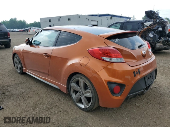 2013 Hyundai Veloster Turbo with VIN KMHTC6AE2DU131877, listed as a Copart auction lot 60256085 with 228,298 mi miles and Clean title. Bid and sale history available at DreamBid. Image 2.