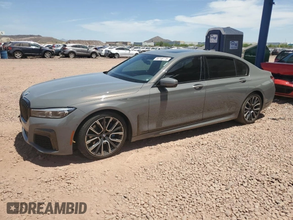 2022 BMW 7 Series 740i with VIN WBA7T2C01NCG99089, listed as a Copart auction lot 58748775 with 40,533 mi miles and Salvage title. Bid and sale history available at DreamBid. Image 1.