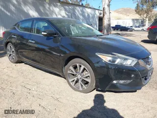 2017 Nissan Maxima SR with VIN 1N4AA6AP4HC406136, listed as a IAAI auction lot 41355573 with 112,111 mi miles. Bid and sale history available at carsss.com. Image 1.