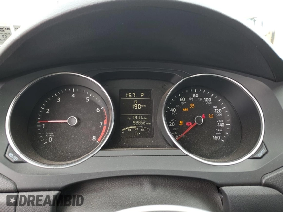 2015 Volkswagen Jetta Sedan 2.0L S with VIN 3VW2K7AJ0FM306735, listed as a Copart auction lot 53378135 with 92,852 mi miles and Salvage Title. Bid and sale history available at carsss.com. Image 9.