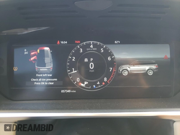 2018 Land Rover Range Rover Sport SE with VIN SALWG2RV2JA414630, listed as a Copart auction lot 72763004 with 57,349 mi miles and Salvage title. Bid and sale history available at DreamBid. Image 9.