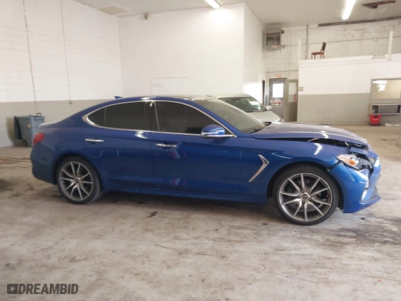 2021 Genesis G70 2.0T with VIN KMTG44LA4MU073743, listed as a IAAI auction lot 41665971 with 43,061 mi miles. Bid and sale history available at carsss.com. Image 14.