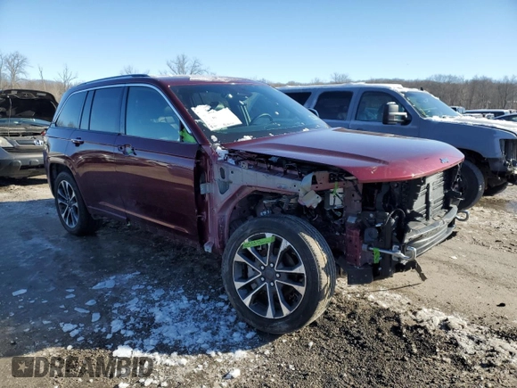 2022 Jeep Grand Cherokee Overland with VIN 1C4RJHDG1N8630323, listed as a Copart auction lot 45178015 with 31,493 mi miles and Salvage title. Bid and sale history available at DreamBid. Image 4.