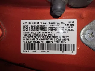 2010 Honda Element EX with VIN 5J6YH2H77AL001522, listed as a IAAI auction lot 41868665 with 253,943 mi miles and . Bid and sale history available at DreamBid. Image 9.