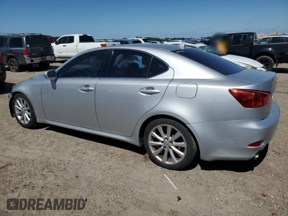 2009 Lexus IS 250 with VIN JTHBK262492089904, listed as a Copart auction lot 52156215 with 181,563 mi miles and Salvage Title. Bid and sale history available at carsss.com. Image 2.