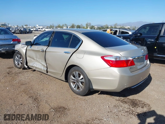2014 Honda Accord LX with VIN 1HGCR2F34EA209843, listed as a IAAI auction lot 42073543 with 208,210 mi miles and . Bid and sale history available at carsss.com. Image 3.