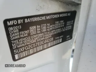 2014 BMW X6 xDrive35i with VIN 5UXFG2C57E0C44228, listed as a Copart auction lot 46574765 with 111,001 mi miles and Salvage Title. Bid and sale history available at carsss.com. Image 15.