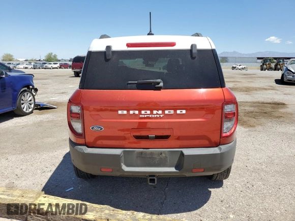 2023 Ford Bronco Sport Heritage с VIN 3FMCR9G68PRD81152, выставлен на аукционе Copart как лот 62551945 с пробегом 7 669 миль миль и Списание • Salvage title. История ставок и продаж доступна на DreamBid. Изображение 6.