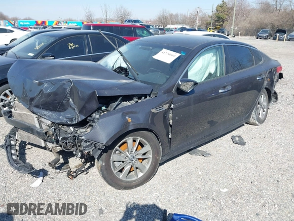 2016 Kia Optima LX Turbo with VIN 5XXGT4L11GG065207, listed as a IAAI auction lot 41770660 with 108,646 mi miles. Bid and sale history available at carsss.com. Image 2.