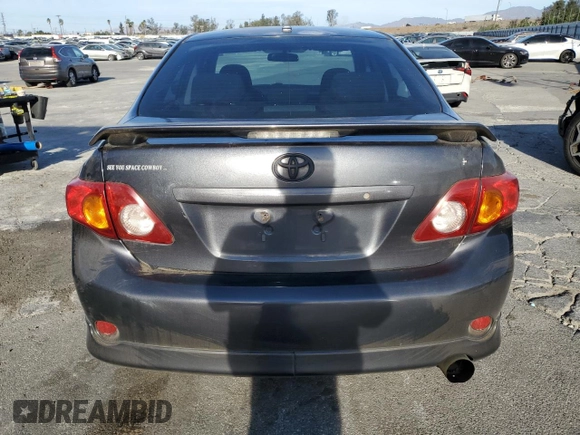 2009 Toyota Corolla XRS with VIN 1NXBE40E59Z136994, listed as a Copart auction lot 87711105 with 114,254 mi miles and Salvage Title. Bid and sale history available at carsss.com. Image 6.