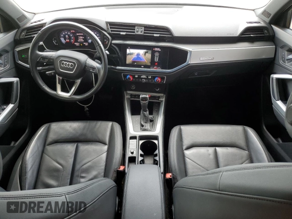 2021 Audi Q3 S line Premium with VIN WA1DECF3XM1045978, listed as a Copart auction lot 59963385 with 43,074 mi miles and Salvage title. Bid and sale history available at DreamBid. Image 8.