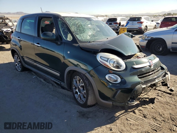 2014 FIAT 500L Trekking with VIN ZFBCFADH5EZ014449, listed as a Copart auction lot 73357544 with 69,471 mi miles and Salvage Title. Bid and sale history available at carsss.com. Image 4.