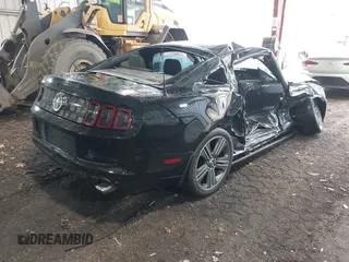 2014 Ford Mustang V6 with VIN 1ZVBP8AM5E5284026, listed as a IAAI auction lot 41861609 with 123,352 mi miles. Bid and sale history available at carsss.com. Image 4.