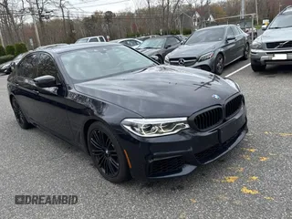 2018 BMW 5 Series M550i xDrive with VIN WBAJB9C57JB035521, listed as a Copart auction lot 54177125 with 63,924 mi miles and Clean Title. Bid and sale history available at carsss.com. Image 1.