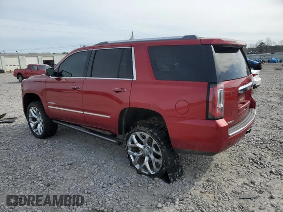2015 GMC Yukon Denali with VIN 1GKS2CKJXFR180512, listed as a Copart auction lot 48249475 with 209,477 mi miles and Salvage Title. Bid and sale history available at carsss.com. Image 2.
