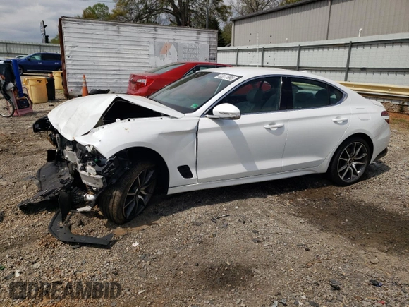 2023 Genesis G70 2.0T z VIN KMTG34TA6PU131925, wystawiony jako Copart lot #52611895 z przebiegiem 30 474 mil mil oraz Szkody całkowita. Historia ofert i sprzedaży dostępna na DreamBid. Obrazek 1.