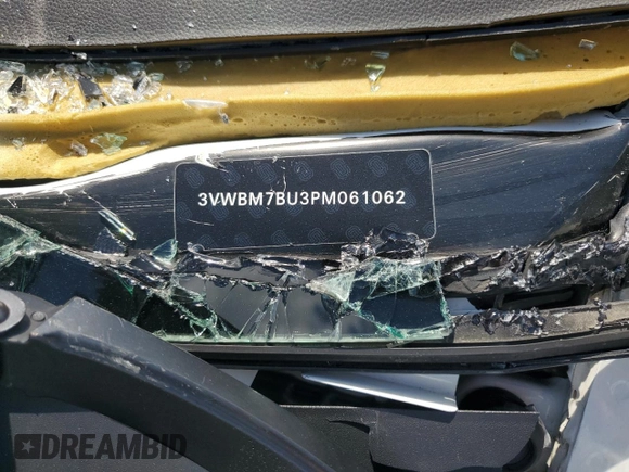 2023 Volkswagen Jetta Sport with VIN 3VWBM7BU3PM061062, listed as a Copart auction lot 55217665 with Not provided miles and Salvage title. Bid and sale history available at DreamBid. Image 12.