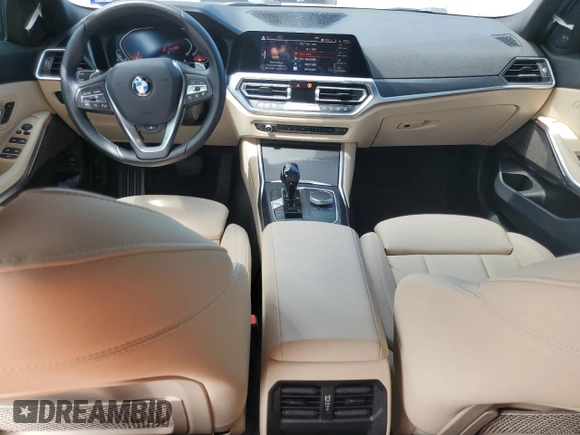 2021 BMW 3 Series 330i with VIN 3MW5R1J08M8B98075, listed as a Copart auction lot 54452025 with 51,191 mi miles and Salvage title. Bid and sale history available at DreamBid. Image 8.