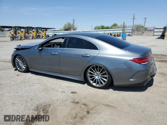 2019 Mercedes-Benz CLS 450 with VIN WDD2J5JB9KA027171, listed as a Copart auction lot 60758935 with 64,287 mi miles and Salvage title. Bid and sale history available at DreamBid. Image 2.