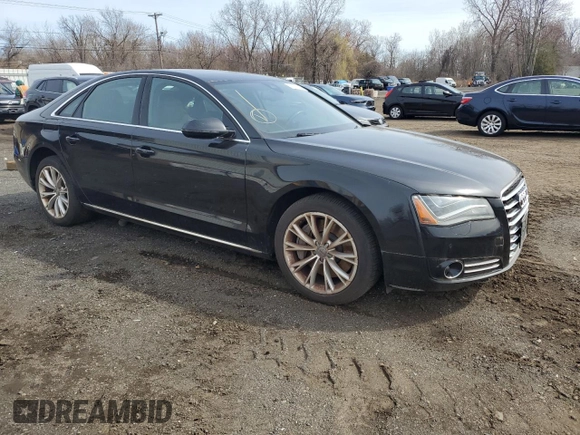2011 Audi A8 with VIN WAUAVAFD9BN001074, listed as a Copart auction lot 51672175 with 130,823 mi miles and Non repairable. Bid and sale history available at DreamBid. Image 4.