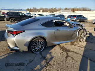 2021 Lexus RC with VIN JTHD85EC9M5006171, listed as a Copart auction lot 86593954 with 54,980 mi miles and Salvage Title. Bid and sale history available at carsss.com. Image 3.